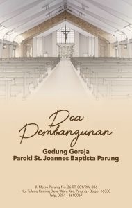 Doa Pembangunan Gereja Paroki St. Joannes Baptista
